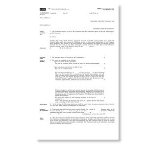 Blank Form for Sale of a Business