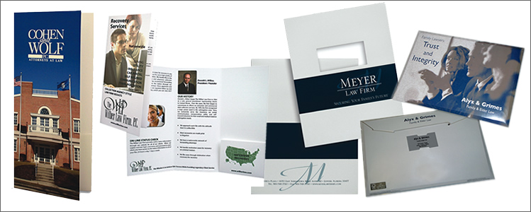 Custom Law Firm Folders, Brochures and Envelopes