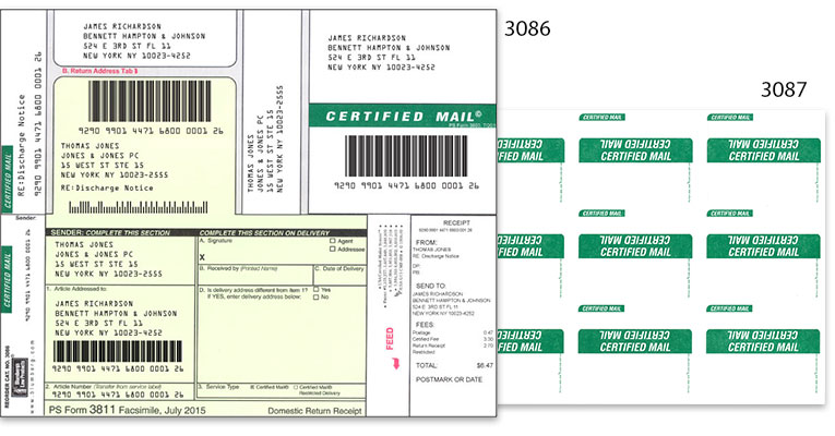 Certified Mail Labels USPS