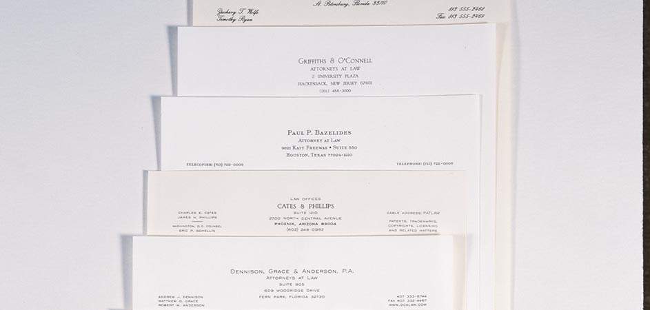 Lithographed Letterhead and Envelopes