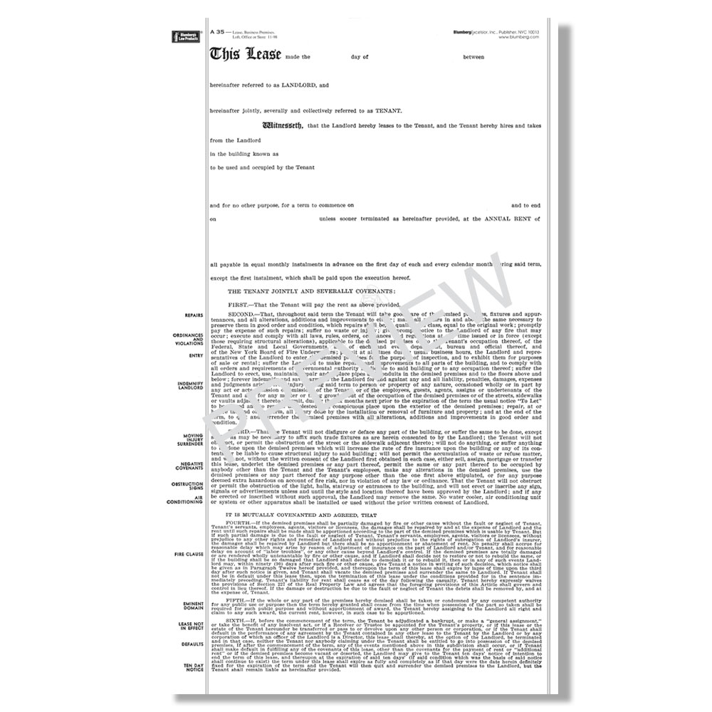 Commercial Sublease Agreement Template from www.blumberg.com