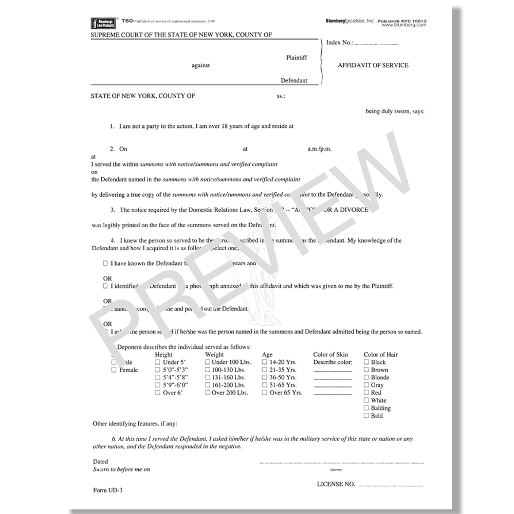 Blumberg New York Domestic Relations Legal Forms