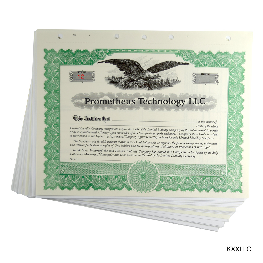 Custom printed Standard Legend Stock and Ownership Certificates Inside Llc Membership Certificate Template
