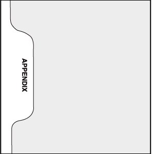 Tab Divider Printed APPENDIX Letter Size