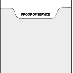 Tab Divider Printed PROOF OF SERVICE Letter Size