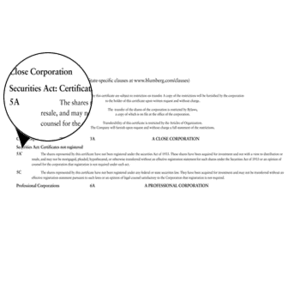Standard Clauses Imprinted on Stock Certificates