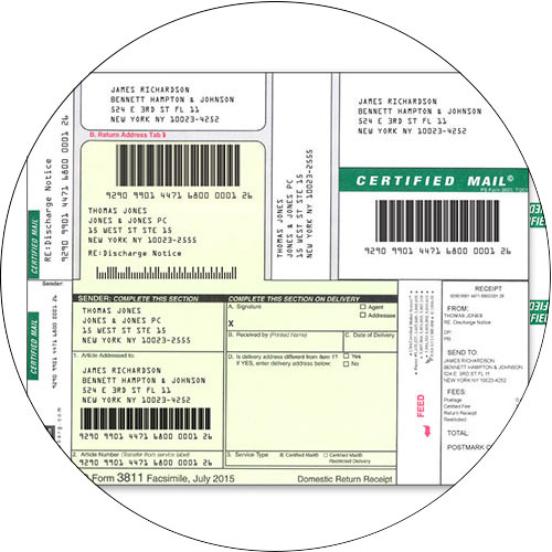 Certified Mail Labels and Software