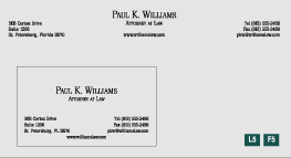 Legal stationery layout